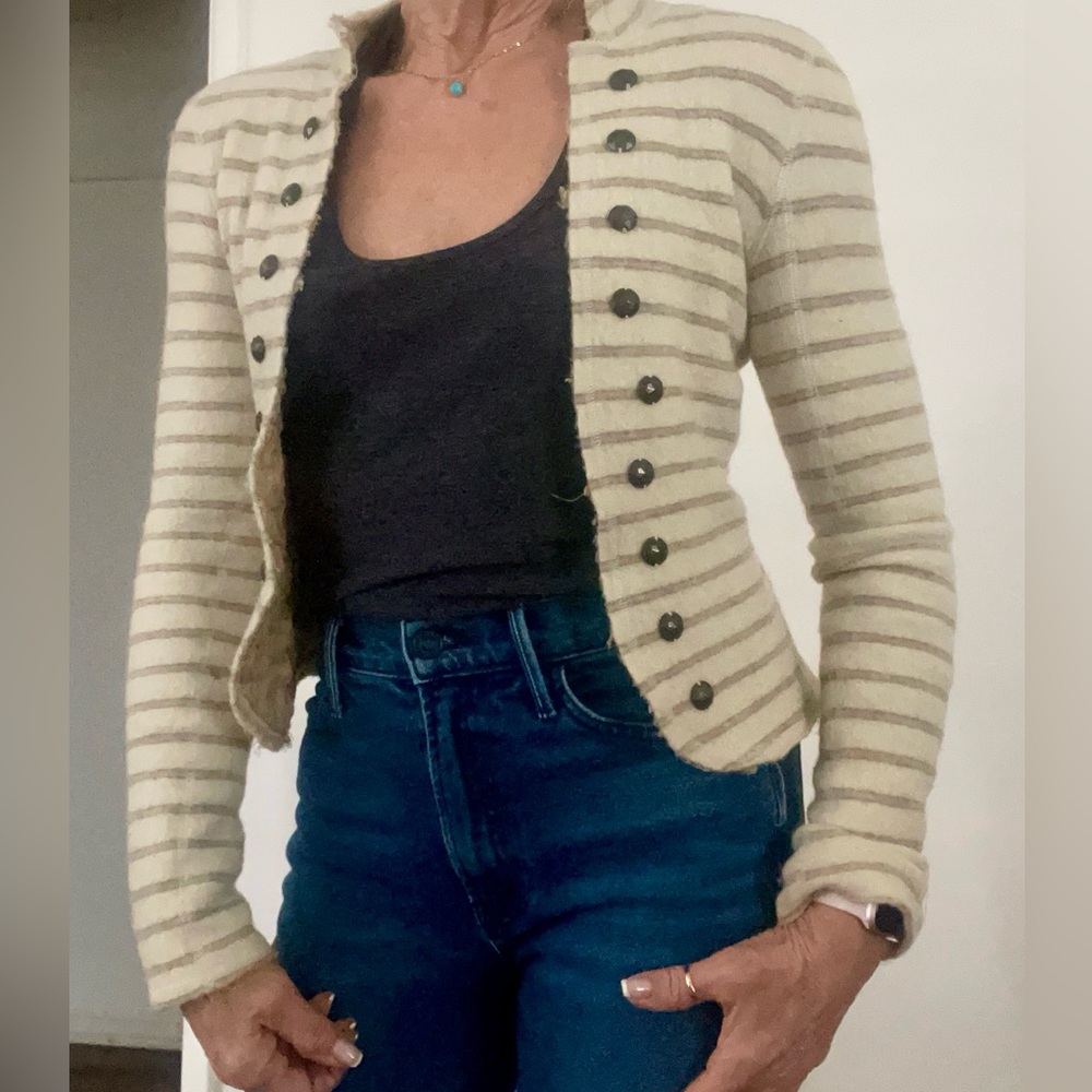 Free people military style wool jacket